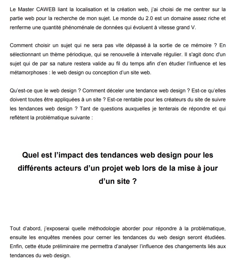 Mémoire Caweb