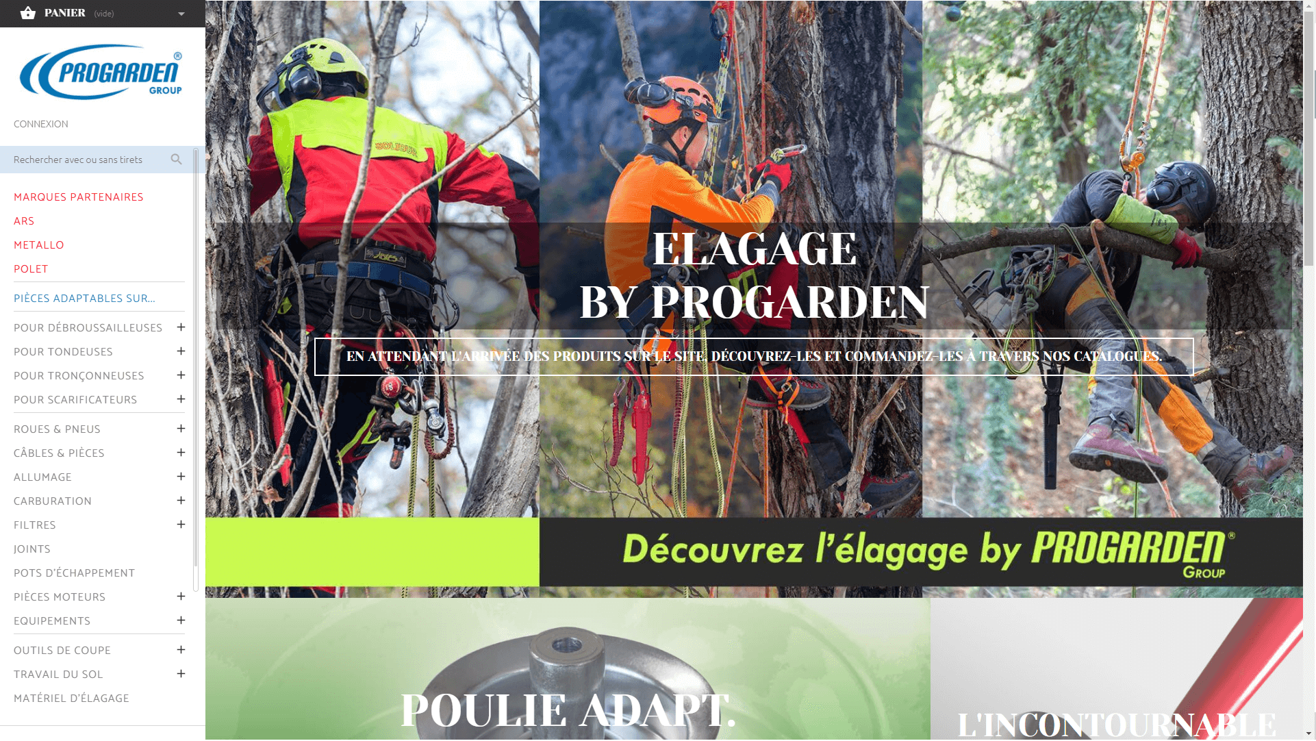 Page d'accueil de la deuxième version du site